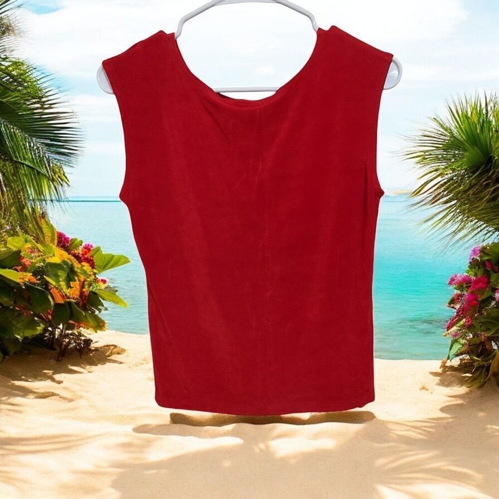 Coldwater Creek Sleeveless Blouse Red Woman's Size S